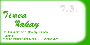 timea makay business card