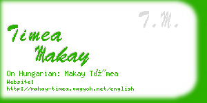 timea makay business card